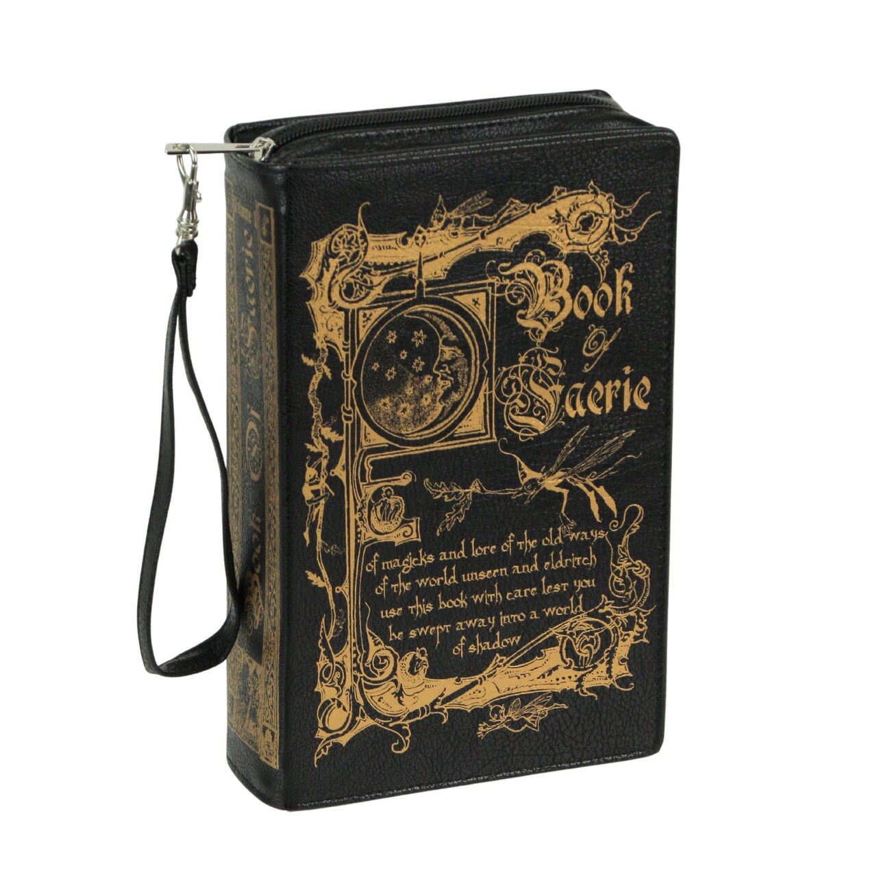 Vinyl Book of Faerie Zip Close Novelty Clutch Bag Coin Purse Witch Fashion